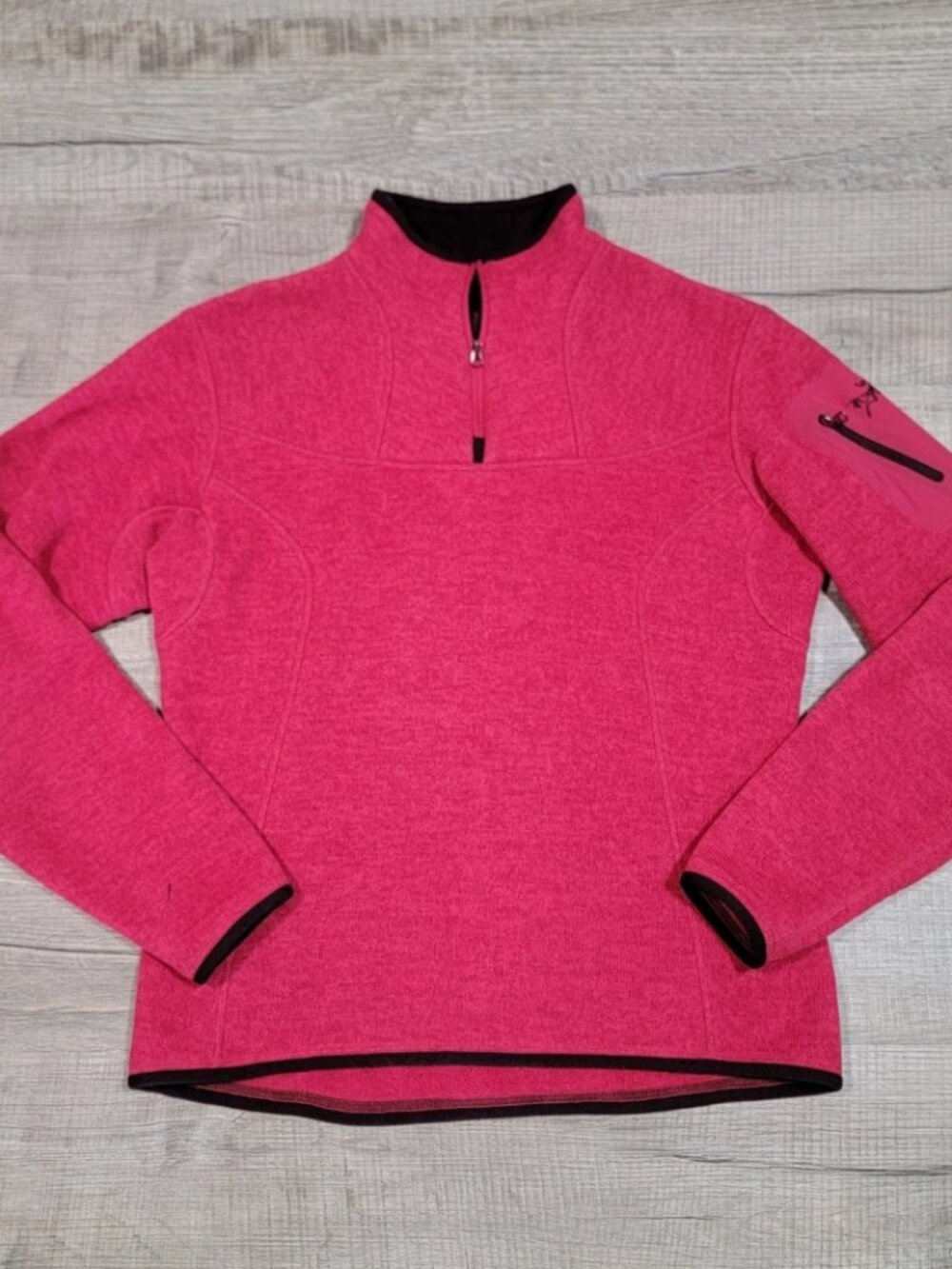 Arc'Teryx Polartec Womens Covert Fleece Quarter Zip Pullover Jacket Medium Pink